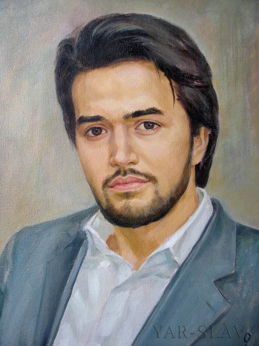 Чоловічий живописний портрет, полотно олія