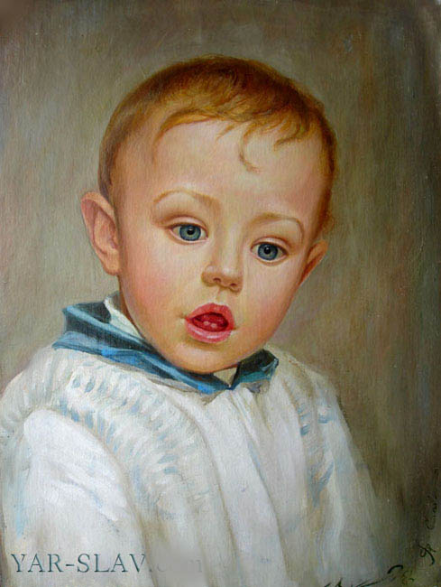 Портрет хлопчика олією на полотні. Майстер портрету Ярослав Ціко
