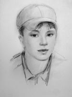 Портрет юнака олівцем
