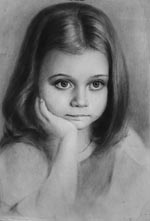 Дівчинка чорно-білий портрет