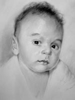 чорно-білий дитячий портрет
