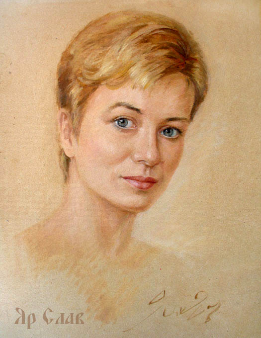 Тетяна Томаш, портрет, картон, олія